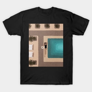 Girl near the swimming pool, Summer time T-Shirt